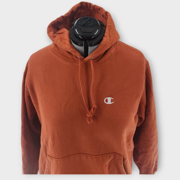 Champion Reverse Weave Hoodie Women's L Orange Sweater Active Athletic - Picture 2 of 9